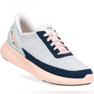Women's Pink & Navy Mesh Lace-Free Sneaker
